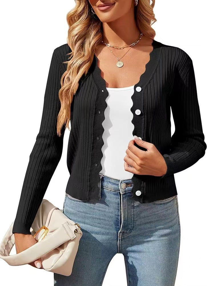 Early Autumn Knitted Cardigan Top