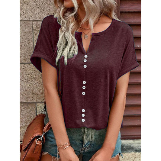 Summer Casual V-Neck Top