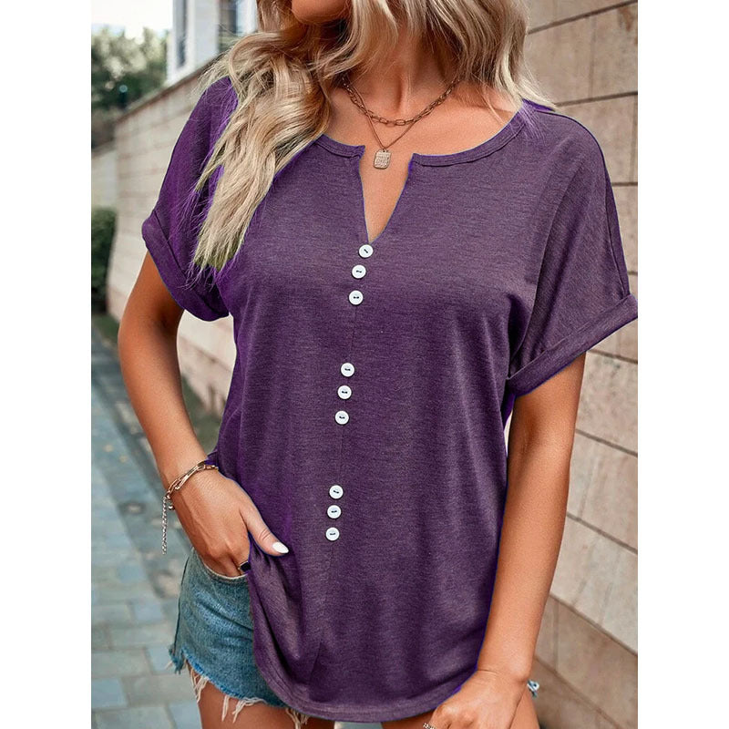 Summer Casual V-Neck Top