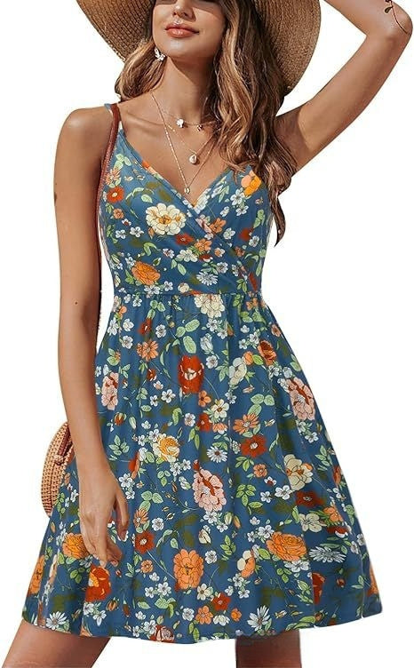 V-neck Strap Beach Skirt