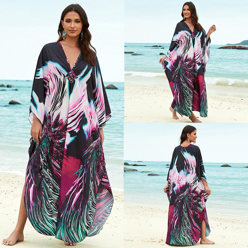Colorful Woven Beach Kaftan