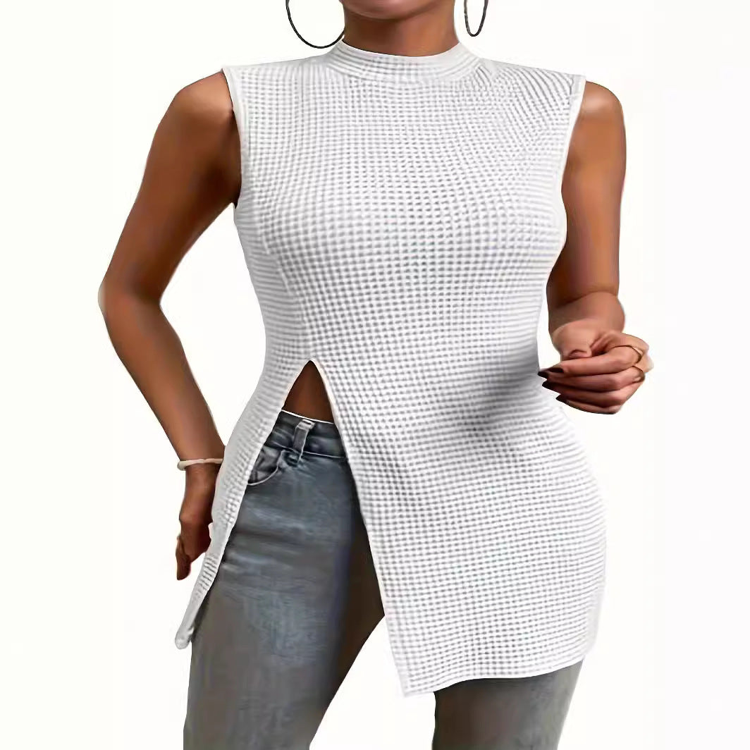 European And American Sexy Hollow Split Tight Sheath Short Dress