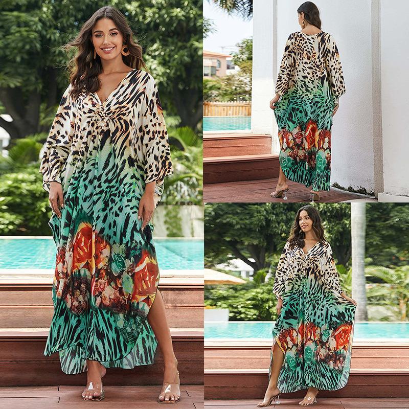 Colorful Woven Beach Kaftan