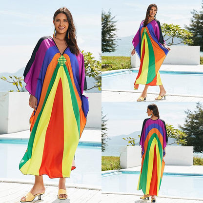 Colorful Woven Beach Kaftan