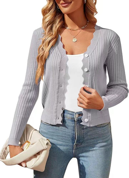 Early Autumn Knitted Cardigan Top