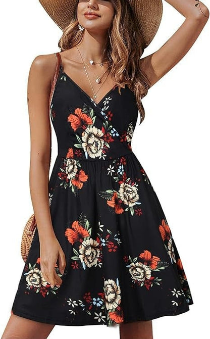 V-neck Strap Beach Skirt