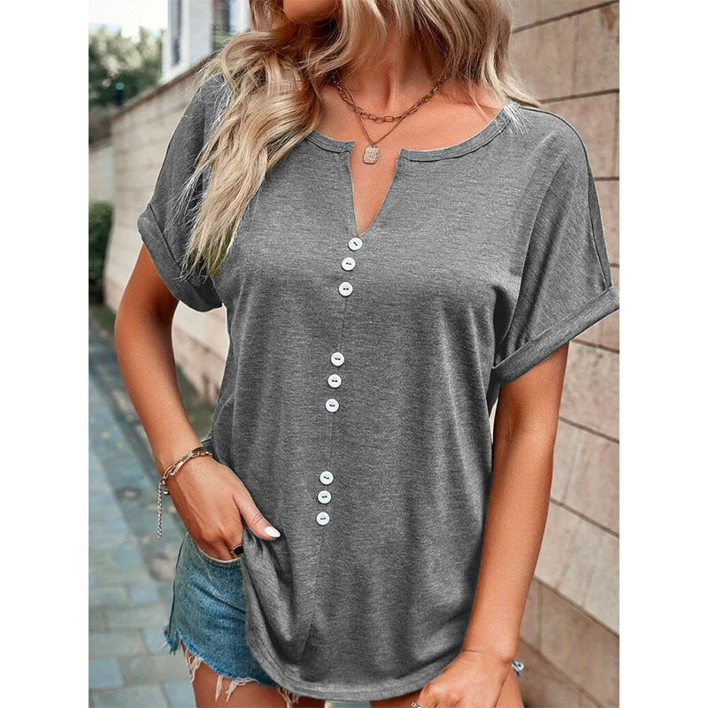 Summer Casual V-Neck Top