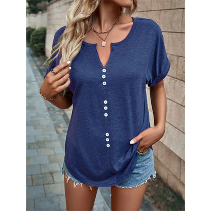 Summer Casual V-Neck Top