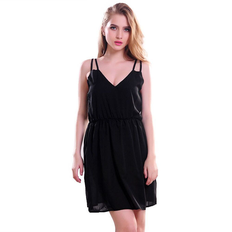 Sleeveless chiffon dress