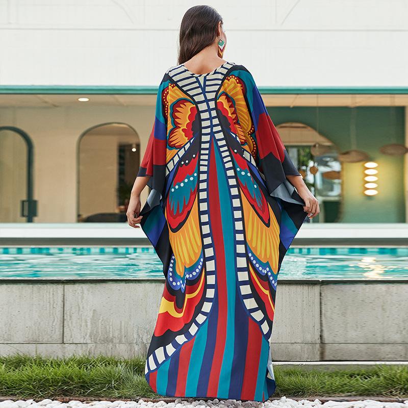 Colorful Woven Beach Kaftan