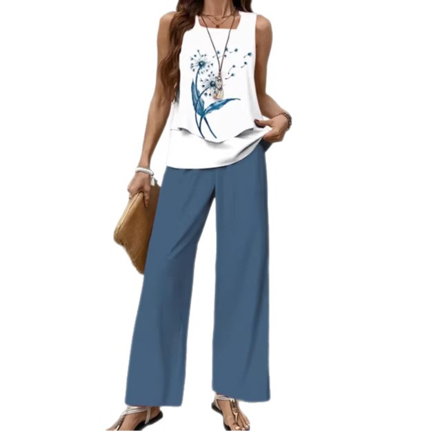 Women's Two-Piece Vest And Pants Set