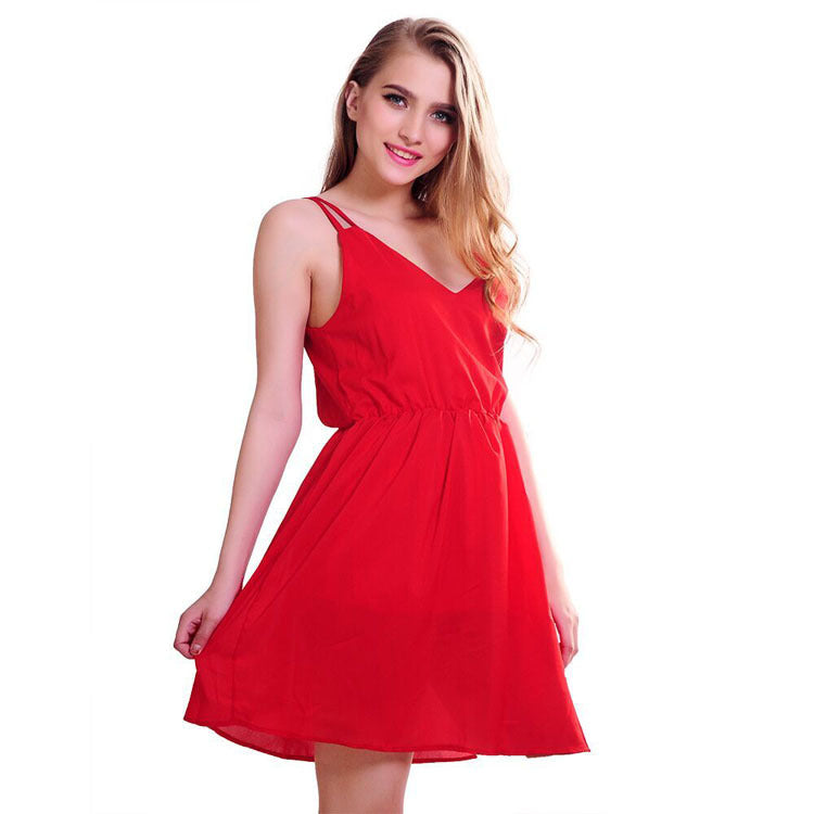 Sleeveless chiffon dress