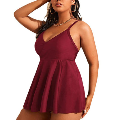 One Piece V-Neck Swimsuit