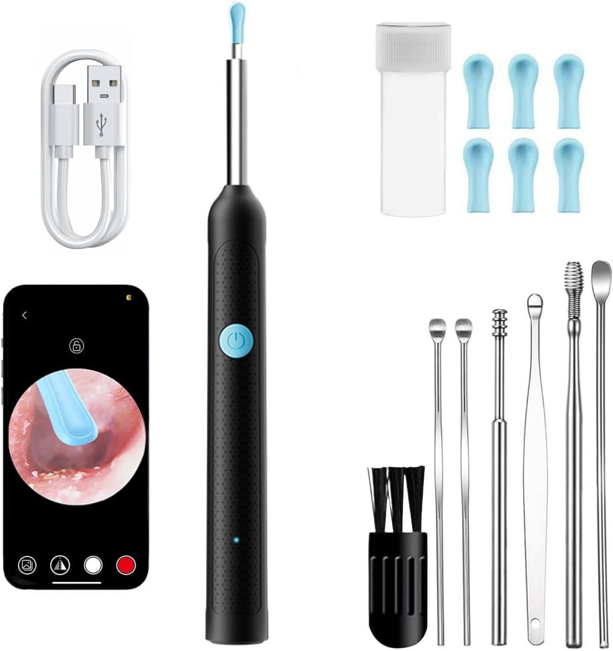 Pro Visual Earwax Cleaner – Smart Otoscope with Ear Wax Removal Kit