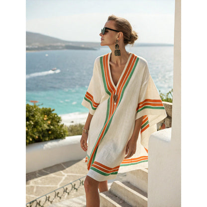 Mexican Tunic Dress – Coastal Mist