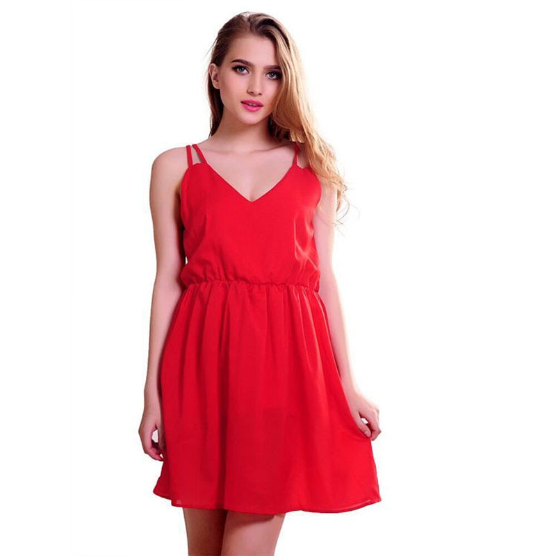 Sleeveless chiffon dress