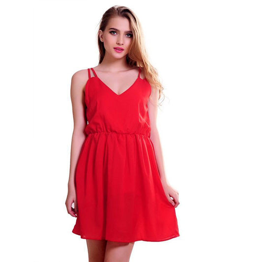 Sleeveless chiffon dress