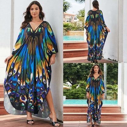 Colorful Woven Beach Kaftan