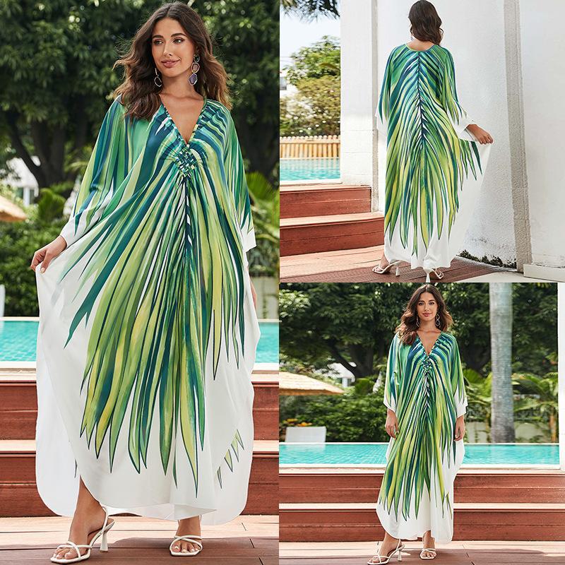 Colorful Woven Beach Kaftan