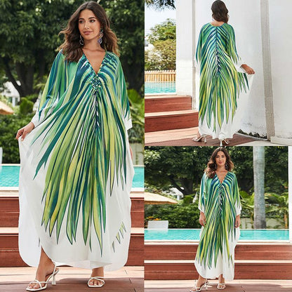 Colorful Woven Beach Kaftan