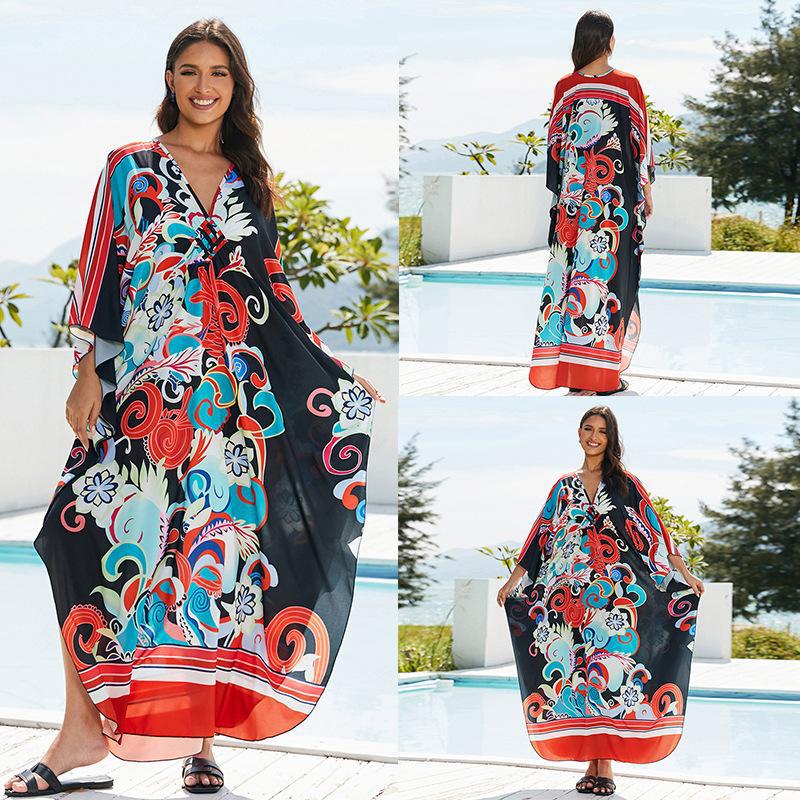Colorful Woven Beach Kaftan