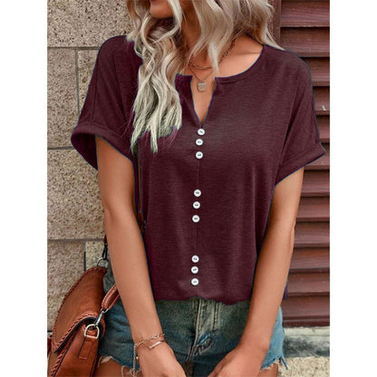 Summer Casual V-Neck Top