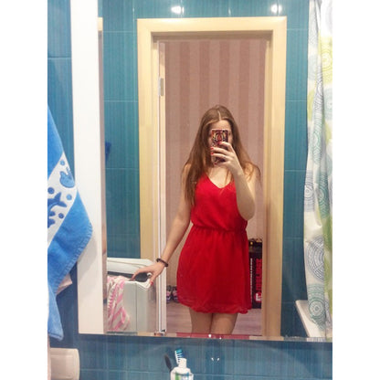 Sleeveless chiffon dress