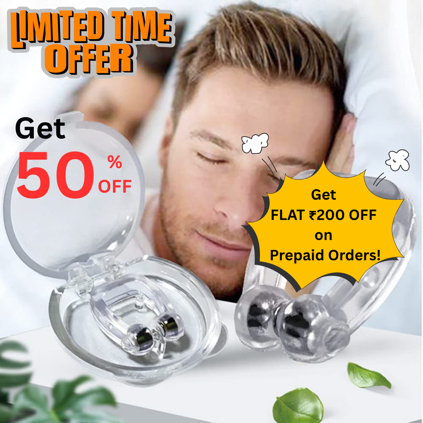 Silicone Magnetic Unisex Anti Snoring Nose Clip