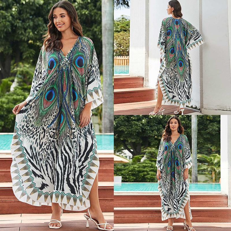 Colorful Woven Beach Kaftan