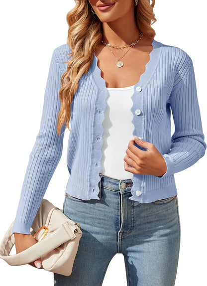 Early Autumn Knitted Cardigan Top