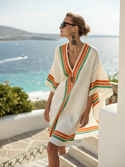 Mexican Tunic Dress – Aqua Flow