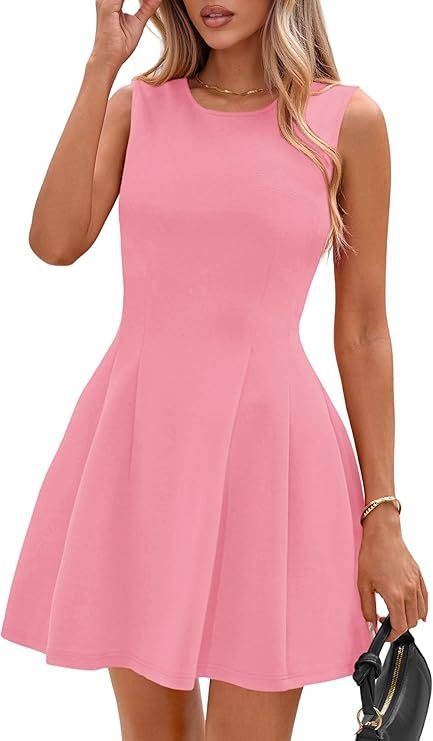 Sleeveless Solid Color Casual Dress Women
