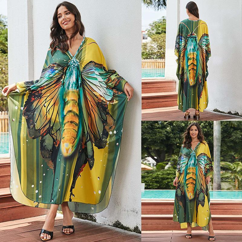 Colorful Woven Beach Kaftan