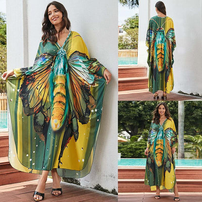 Colorful Woven Beach Kaftan