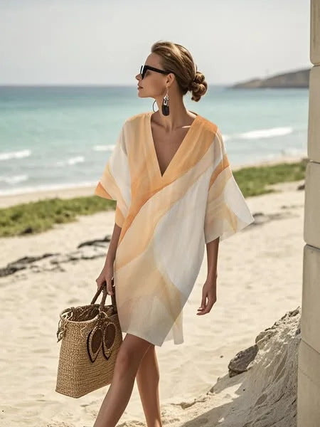 Mexican Tunic Dress – Aqua Flow