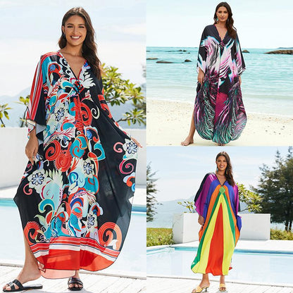 Colorful Woven Beach Kaftan