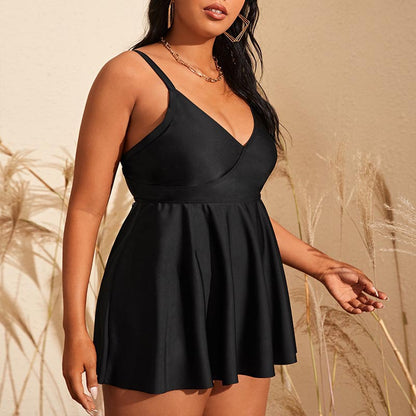One Piece V-Neck Swimsuit