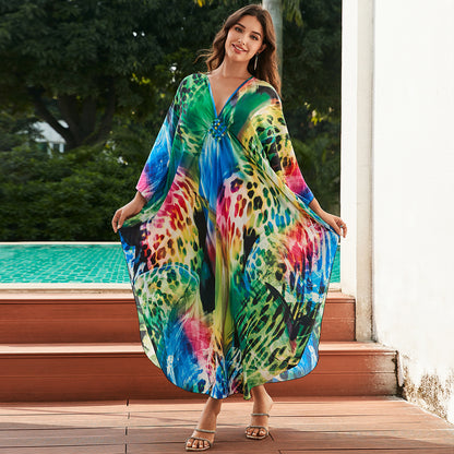 Colorful Woven Beach Kaftan