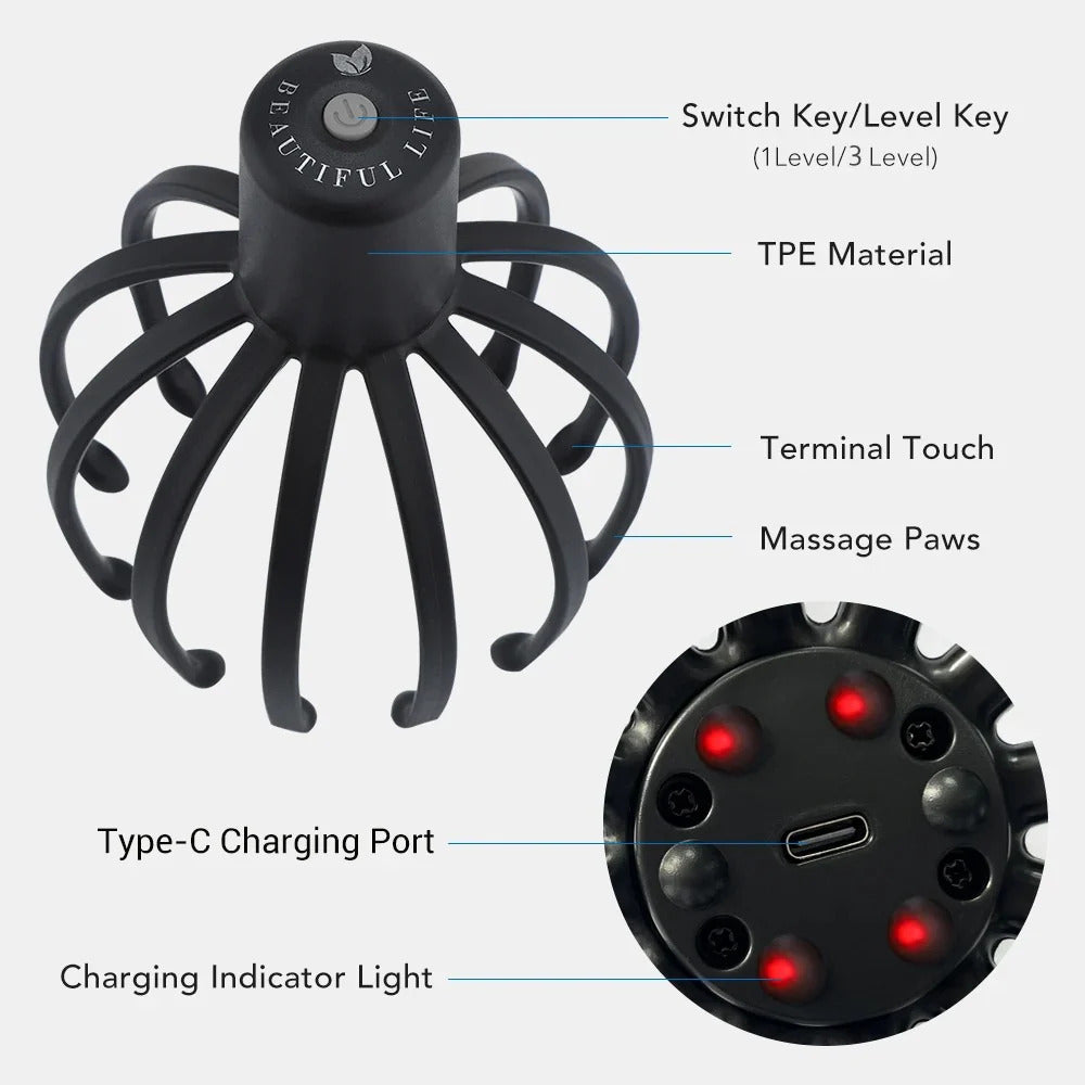 Electric Octopus Head Massager